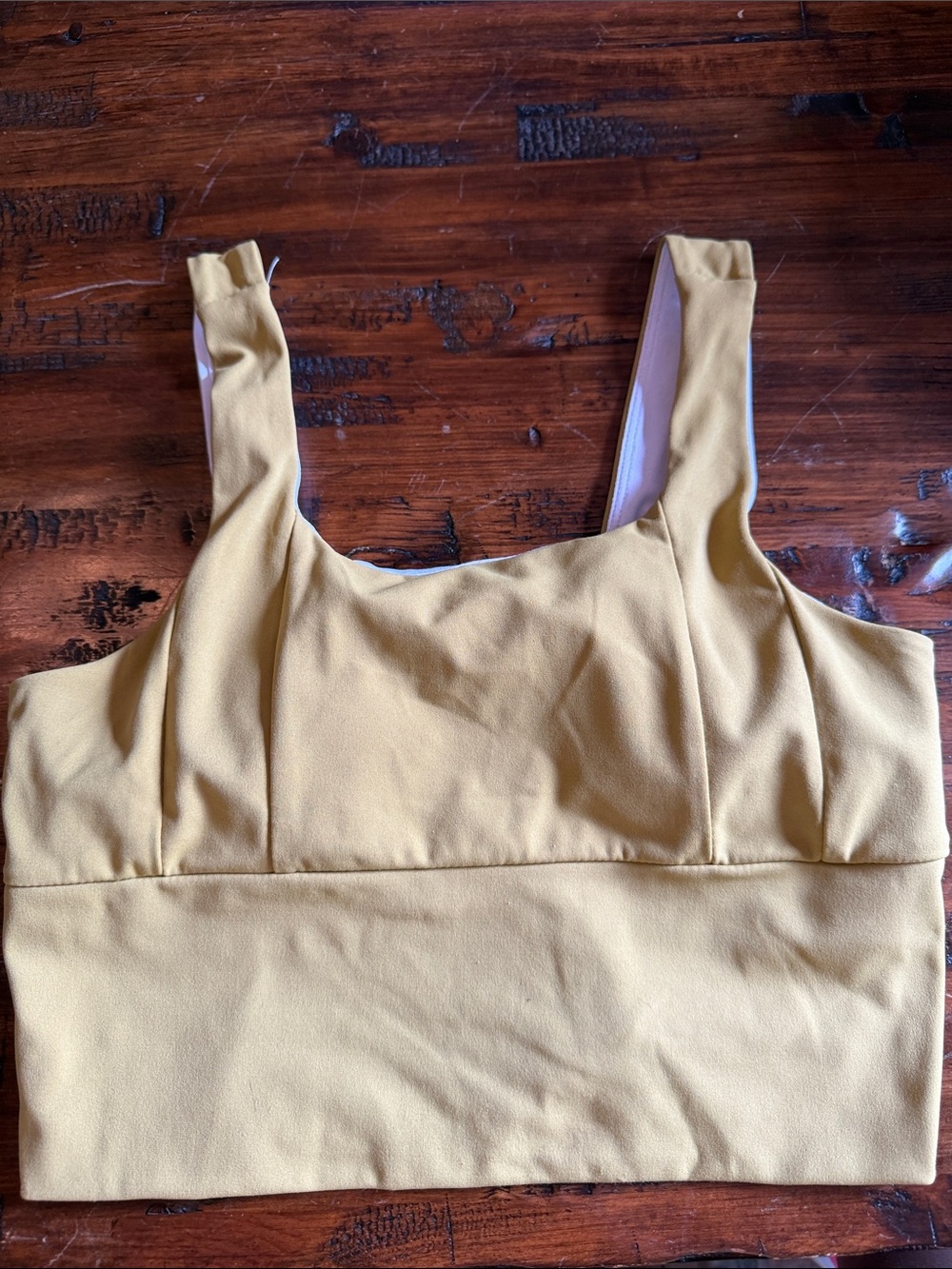 Yellow Cropped Brami Top